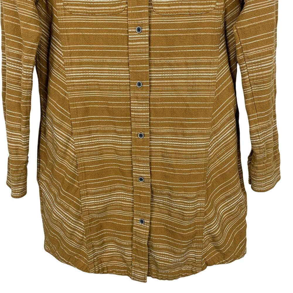 Prana Dyri Shirt Dress Tan Button Front Pockets Short Organic Cotton Women's XS - Picture 4 of 8